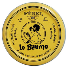 Baume Feret Parfumeur Multi-Usages Rose Poudré dans son pot – hydratation durable pour lèvres et peau.