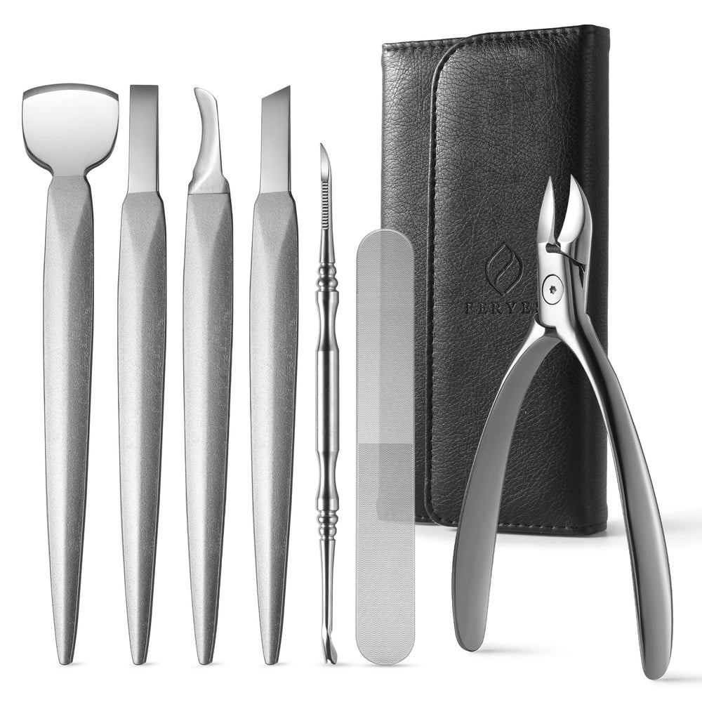 Ensemble FERYES outils pédicure 7pcs pour soins précis des ongles.