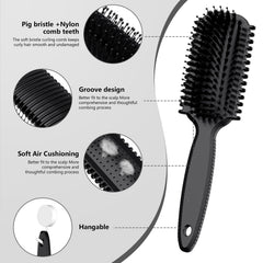 Brosse Fetasma pour cheveux bouclés, flexible et agréable à utiliser.