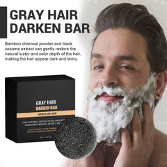 F FENG PEI black shampoo bar for hair and beard darkening and cleansing.