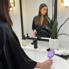 47 mini-brins — brosse FHI Heat, finition lisse.