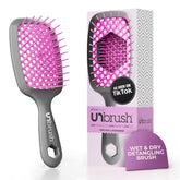 Brosse démêlante FHI Heat Unbrush utilisée sur cheveux mouillés, démêlage sans tiraillement