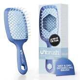 UNbrush – dents DuoFlex anti-statiques démêlant en douceur les cheveux.