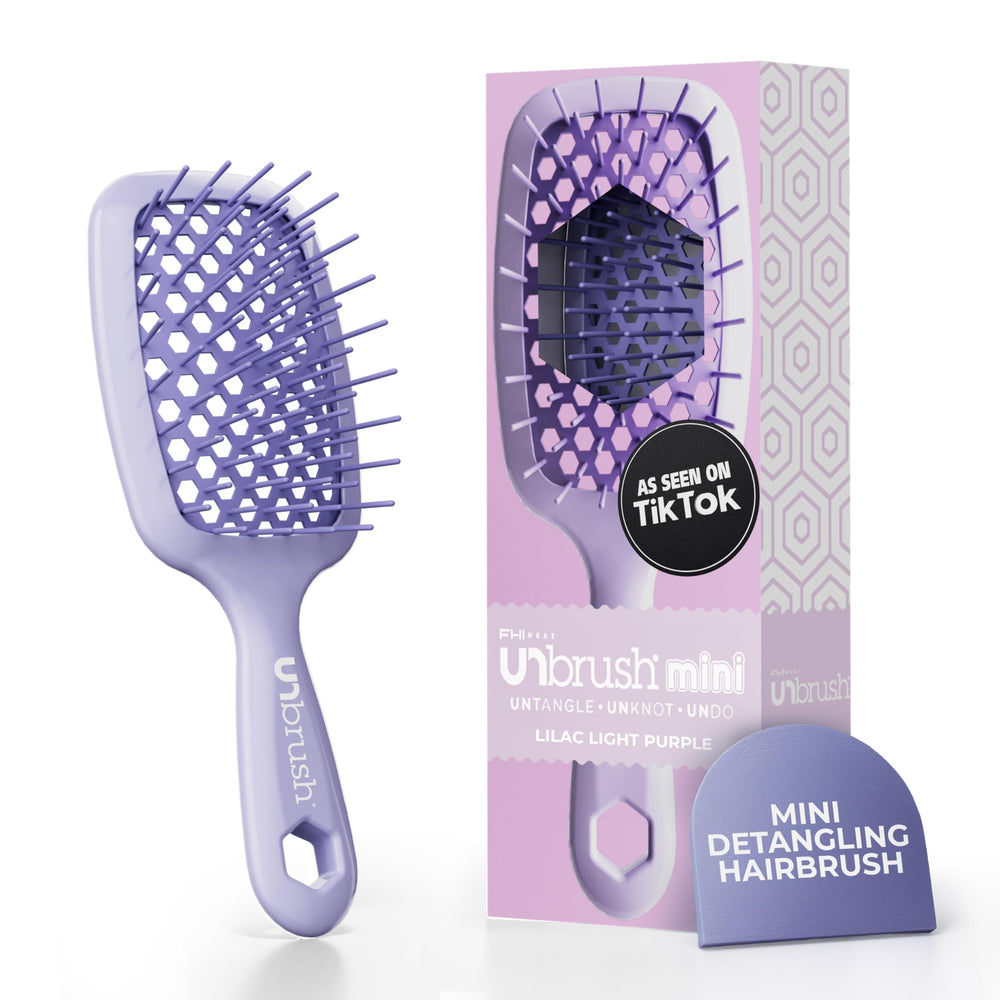 Brosse detangleur mini UNBRUSH de FHI Heat ventilee, detanglage rapide.