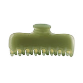 Pinces FidesAmor rectangle gelée olive-vert, tenue ferme pour tous types de cheveux.