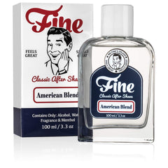 Mr. Fine Aftershave, bouteille au mélange américain, sensation rafraîchissante après rasage.