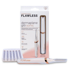 Finishing Touch Flawless Dermaplane Glo Sonic avec lampe lumineuse pour précision beauté