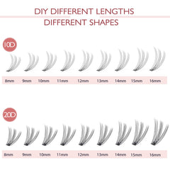 FinyDreamy clusters posés sur la ligne des cils pour port discret