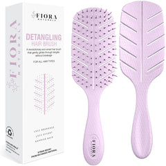 Brosse démêlante Fiora Naturals, brins ultra-doux pour démêler sans tirer.