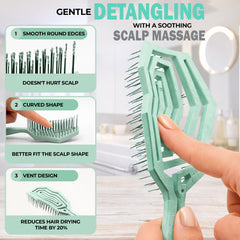 Detangling brins flexibles Fiora Naturals qui réduisent les tirages