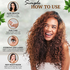 Bouteille en verre sombre Fiora Naturals, huile de ricin pure pour un soin capillaire profond.