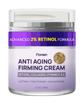 Fioraen Neck Firming Cream bottle demonstrates lifting and hydration for crepey skin.