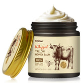 Fioraen Whipped Beef Tallow Balm packaging shows unscented formula for sensitive skin.