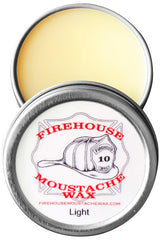 Firehouse Moustache Wax : bouteille 1 oz prête pour une tenue légère.