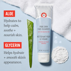 Pure Skin Face Cleanser, texture mousse douce nettoyant sans tiraillement.