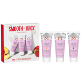 First Aid Beauty Smooth + Juicy Gommage Fraises pour peau plus douce.