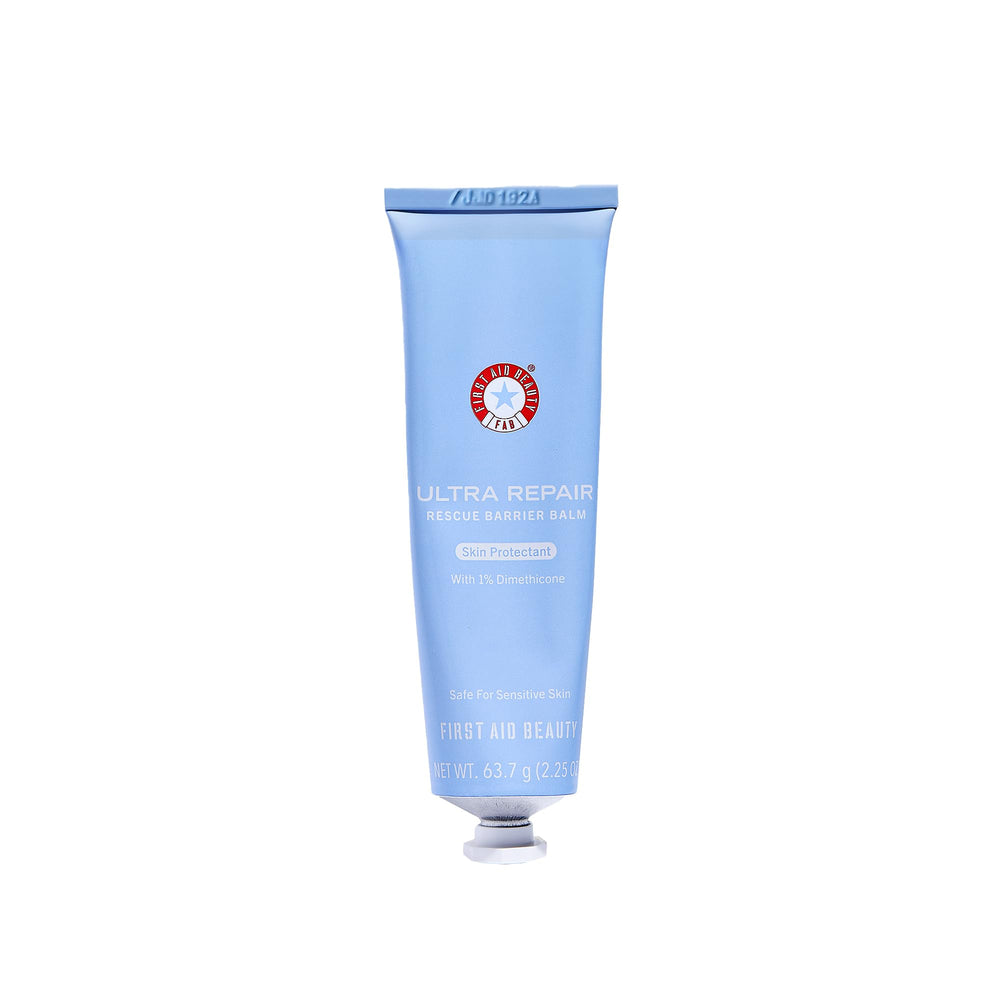 First Aid Beauty Ultra Repair Rescue Barrier Balm emballage, hydratation durable pour peaux sèches