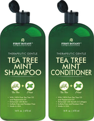 First Botany Shampoing Arbre à Thé Menthe, emballage élégant prêt à l’emploi.