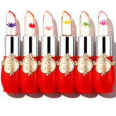 Firstfly rouge à lèvres fleurs en gel, ensemble 6 pièces, couleur changeante et hydratation des lèvres.