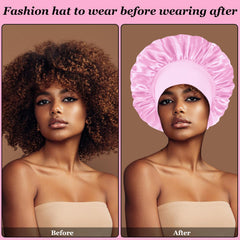 Firstpella bonnet satin violet pour dormir, maintien léger et confort nocturne.
