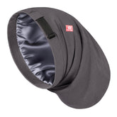 Bonnet satin Fittia grand pour hommes et tresses torsadées, maintien nocturne fiable.