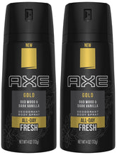Axe Gold Oud Wood et Dark Vanilla – pulvérisateur pour une fraîcheur durable toute la journée