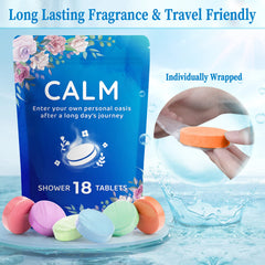 Tablette douche Fizzgarden lavande, parfum apaisant pour une routine zen.