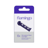 Boîte Flamingo Dermaplane : recharge de 6 lames inox pour remplacement rapide et hygiène