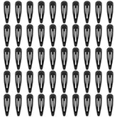 Pinces FLAREANN noires brillantes, 2 pouces, look quotidien net