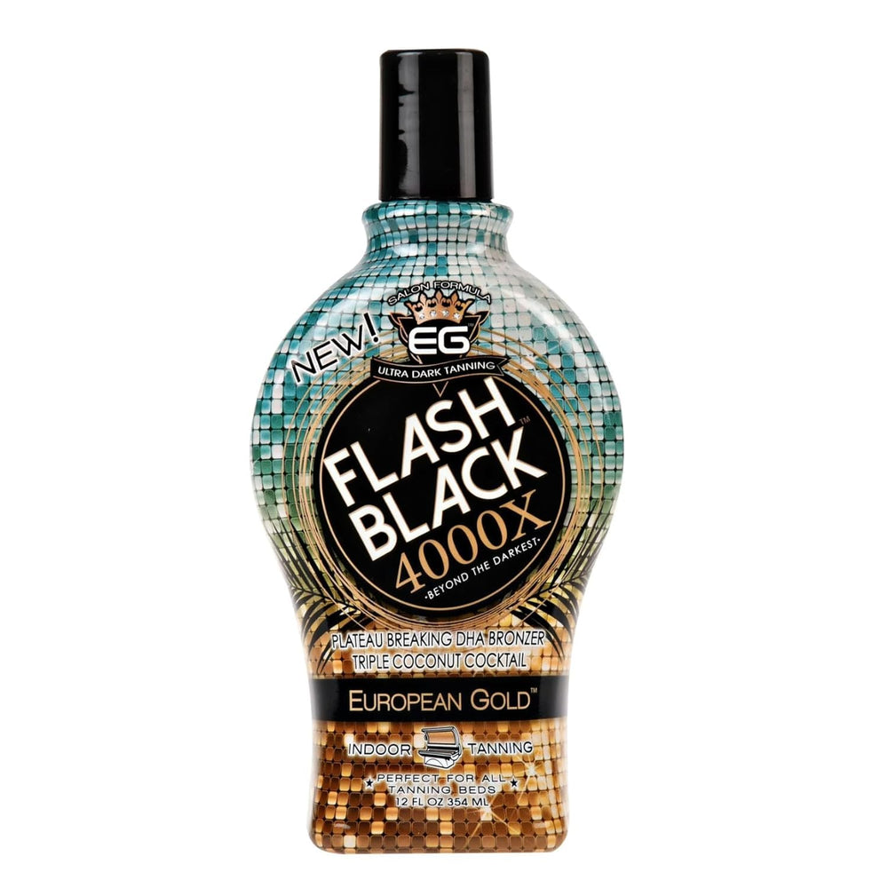 Flash Black European Gold 4000X flacon pratique pour démarrer l application et bronzer rapidement
