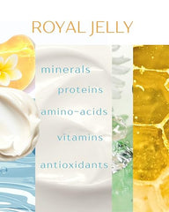Application douce de la gelée royale Fleur De Lis Naturals sur le visage.