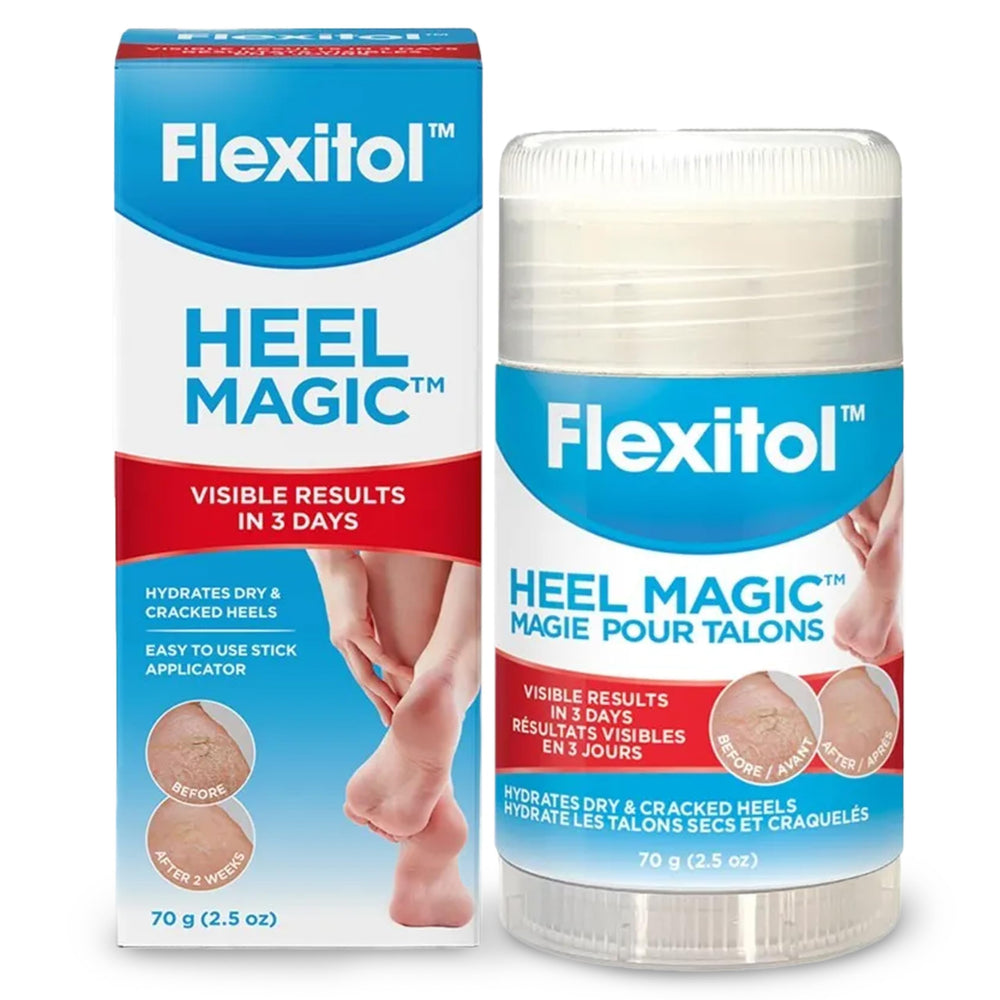 Flexitol bâton miracle talons secs : application ciblée et hydratation rapide.