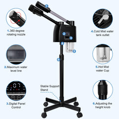 FLOLXNB Steamer – buse rotation 360° pour une utilisation confortable