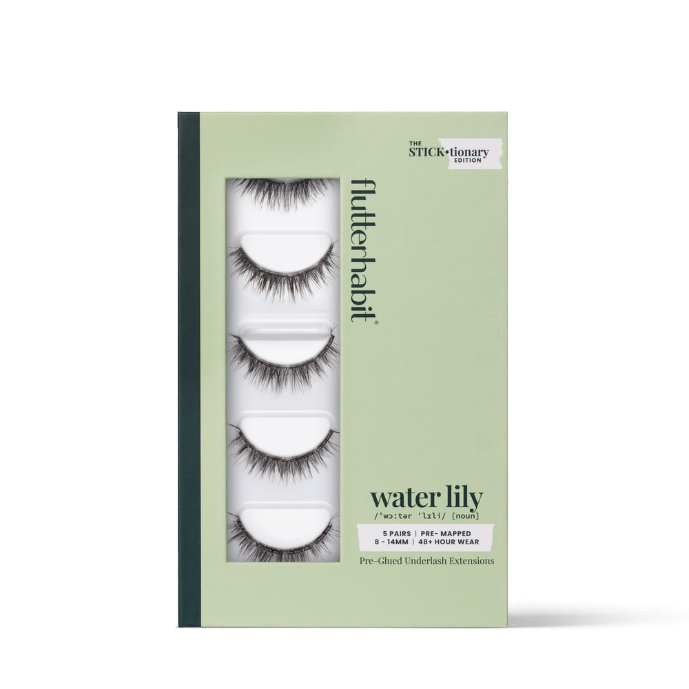FlutterHabit bandes-sous-cils nenuphar pre-collees pour effet naturel rapide.