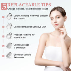 FLYMOOO aspirateur de pores pour le visage avec 3 niveaux de suction.