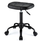 Chaise FNZIR carree roulante noir avec roues, idéale pour salon et spa.