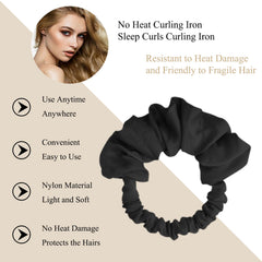 Foaryoer scrunchie doux noir: accessoire confortable pour dormir.