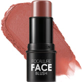 FOCALLURE Crème Blush bâtonnet visible, texture légère modulable pour joues et lèvres.