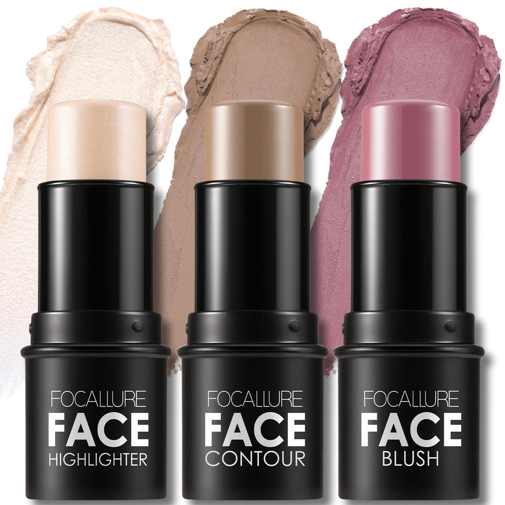 FOCALLURE ensemble de sticks contour, sculptant rapidement les traits pour un teint naturel.