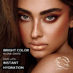 FOCALLURE Glisten Opal Shine hyaluronique, vitamine E et sakura pour lèvres lisses.