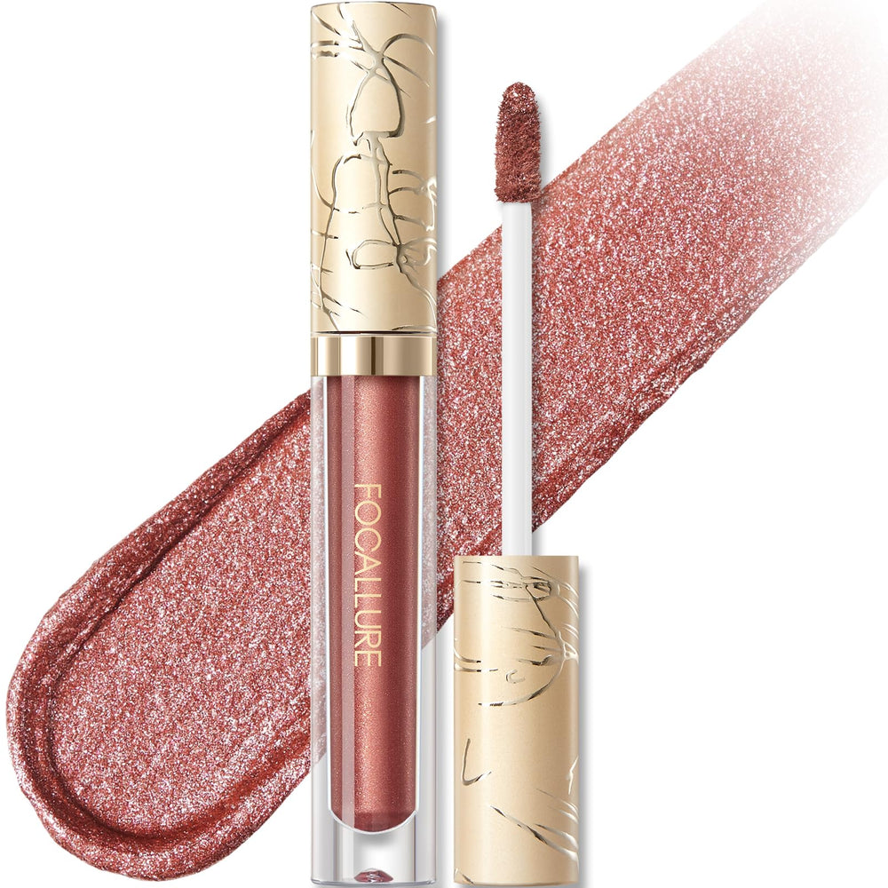 FOCALLURE rouge a levres metallique etincelant pour un fini glamour durable.