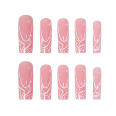 Ongles Foccna perle rose, tenue possible jusqu'à plusieurs semaines.