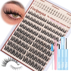 Focipeysa base wispy cils 10-16mm pour un regard naturel et dimensionnel