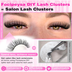 Cils Focipeysa 30D-40D-50D, volumineux et confortables pour un aspect naturel.