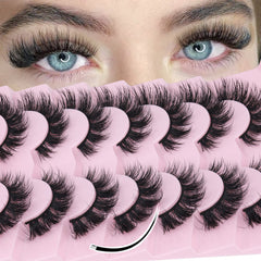 Focipeysa cils mink plats – bande coton douce pour confort.
