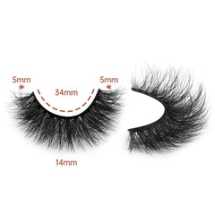 Cils Focipeysa volume complet 14mm, effet plume et lumière sur les yeux.