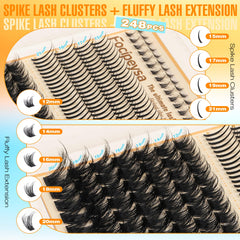 Focipeysa cils inférieurs 5-6 mm pour un regard ouvert