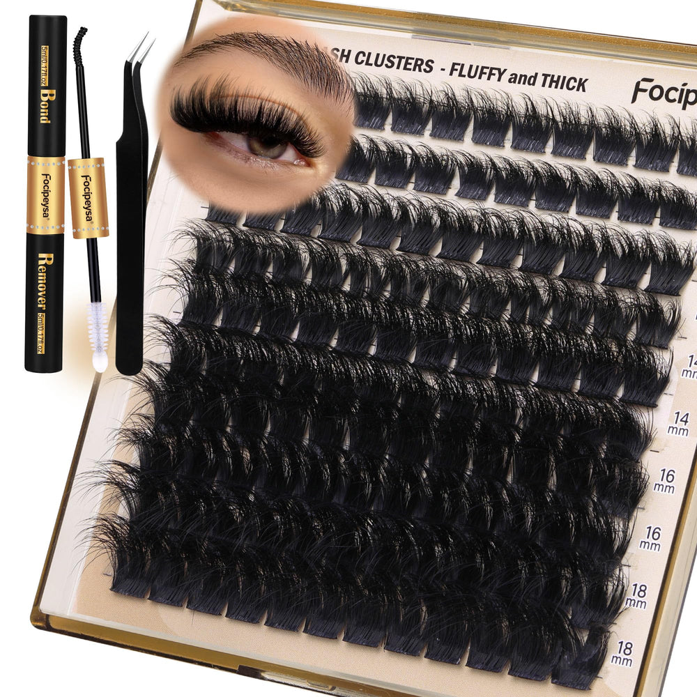 Focipeysa kit extensions cils 180D: ensemble tout-en-un pour volume dense.