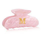 Fohufo clip cheveux lettre M rose glitter, allure chic et tenue fiable.