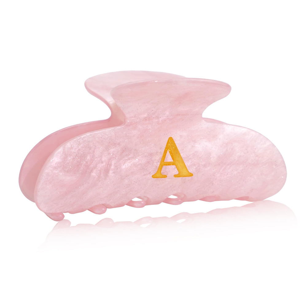 Pinces Fohufo avec lettre A monogramme, ajout élégant pour styliser rapidement la coiffure.